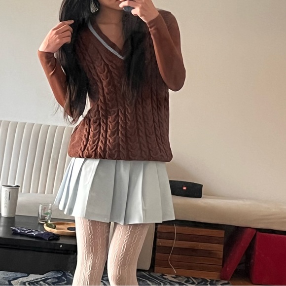 Sunday Best 00 Light Blue Olive Micro Skirt Miniskirt - Picture 8 of 10